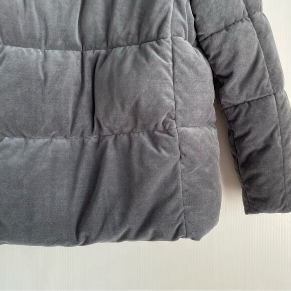 Isaac Mizrahi NY velvet puffer winter jacket grey size small - Picture 9 of 10